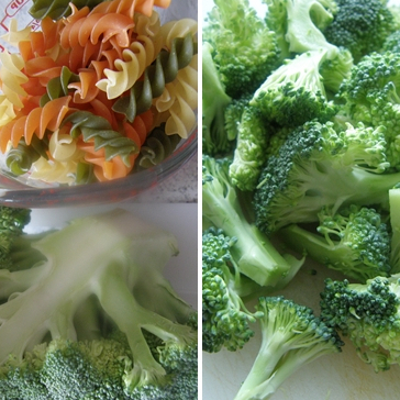 Tirabuzones con brócoli
